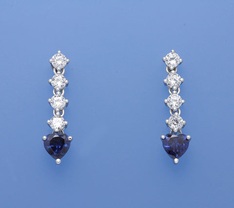 Sterling Silver Earrings with Cubic Zirconia