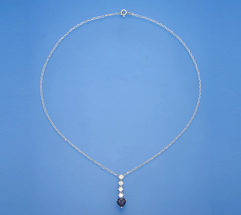 Sterling Silver Pendant with Cubic Zirconia