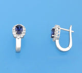Sterling Silver Earrings with Cubic Zirconia - Wing Wo Hing Jewelry Group - Pearl Jewelry Manufacturer - 1