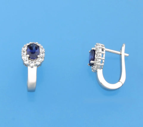 Sterling Silver Earrings with Cubic Zirconia