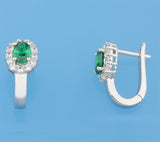 Sterling Silver Earrings with Cubic Zirconia - Wing Wo Hing Jewelry Group - Pearl Jewelry Manufacturer - 2