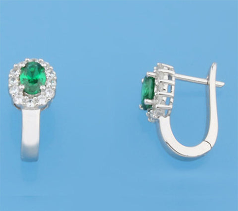 Sterling Silver Earrings with Cubic Zirconia