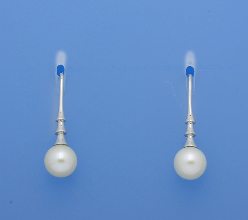 Sterling Silver Earrings with 9-9.5mm Round Shape Freshwater Pearl - Wing Wo Hing Jewelry Group - Pearl Jewelry Manufacturer