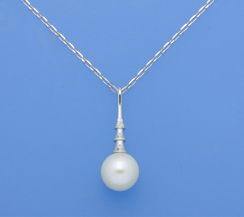 Sterling Silver Pendant with 11-11.5mm Round Shape Freshwater Pearl - Wing Wo Hing Jewelry Group - Pearl Jewelry Manufacturer
