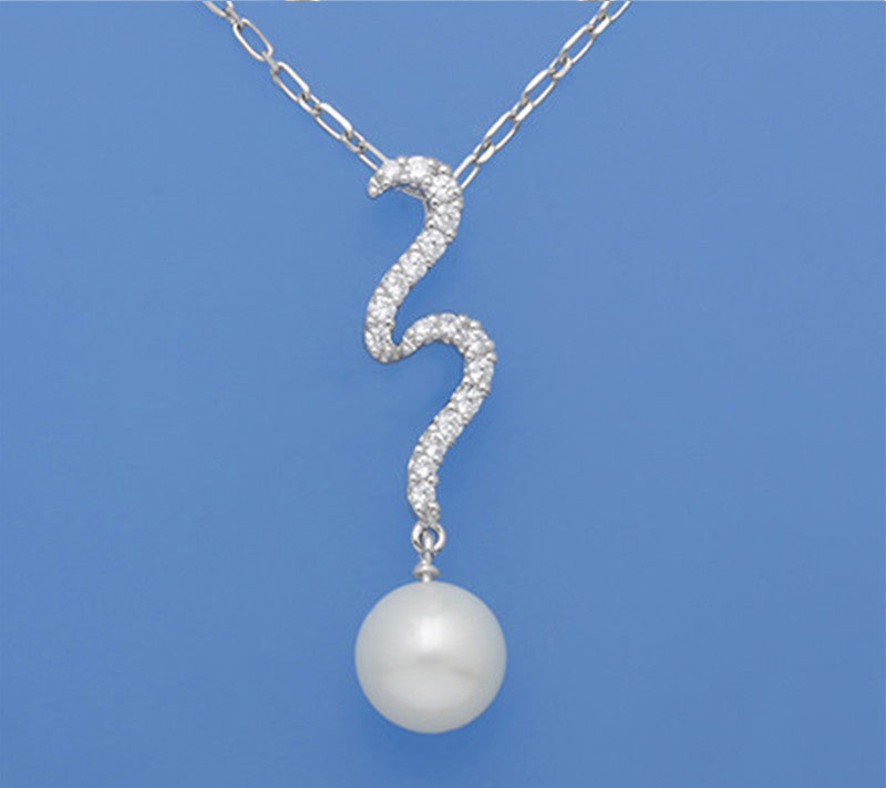 Sterling Silver Pendant with Round Shape Freshwater Pearl - Wing Wo Hing Jewelry Group - Pearl Jewelry Manufacturer
