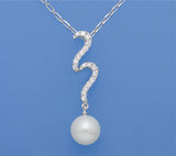 Sterling Silver Pendant with Round Shape Freshwater Pearl - Wing Wo Hing Jewelry Group - Pearl Jewelry Manufacturer