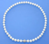 Sterling Silver Necklace with 8-8.5mm Round Shape Freshwater Pearl - Wing Wo Hing Jewelry Group - Pearl Jewelry Manufacturer