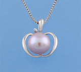 Sterling Silver Pendant with 7-7.5mm Round Shape Freshwater Pearl - Wing Wo Hing Jewelry Group - Pearl Jewelry Manufacturer