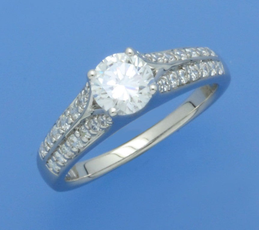 Sterling Silver Ring with Cubic Zirconia - Wing Wo Hing Jewelry Group - Pearl Jewelry Manufacturer