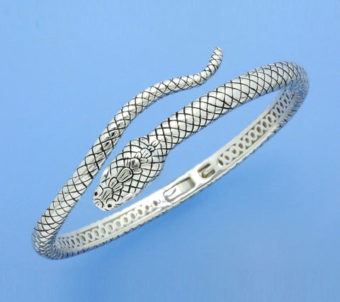 White and Black Plated Silver Ring with Cubic Zirconia