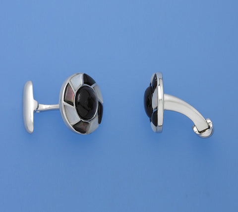 Sterling Silver Cufflink with Mother of Pearl