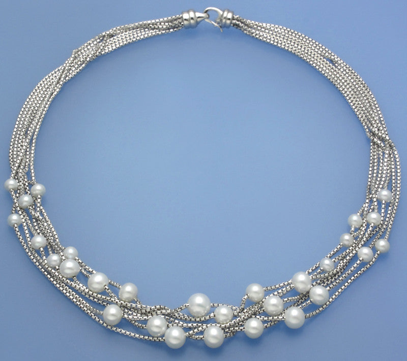 Sterling Silver Pendant with Potato Shape Freshwater Pearl - Wing Wo Hing Jewelry Group - Pearl Jewelry Manufacturer