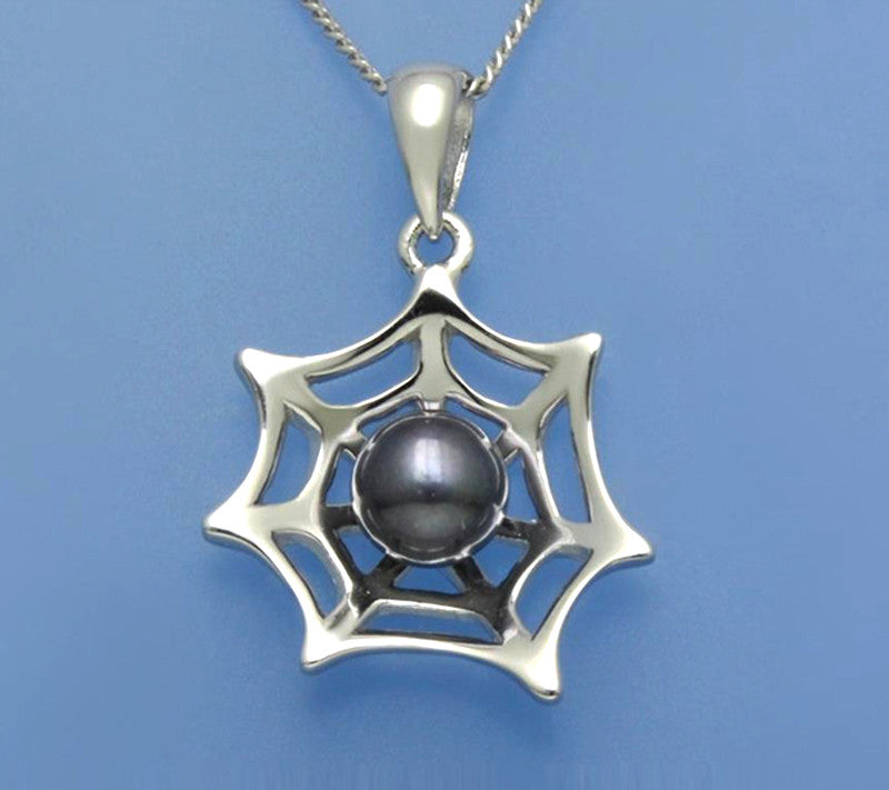 Sterling Silver Pendant with 5.5-6mm Button Shape Freshwater Pearl - Wing Wo Hing Jewelry Group - Pearl Jewelry Manufacturer