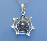 Sterling Silver Pendant with 5.5-6mm Button Shape Freshwater Pearl - Wing Wo Hing Jewelry Group - Pearl Jewelry Manufacturer