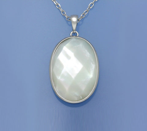 Sterling Silver Pendant with Mother of Pearl