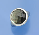 Sterling Silver Ring with Mother of Pearl - Wing Wo Hing Jewelry Group - Pearl Jewelry Manufacturer