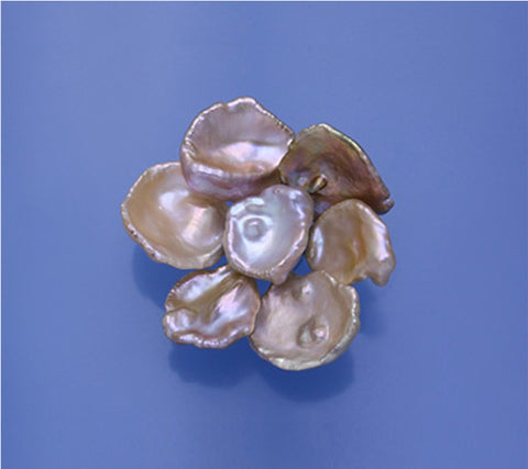 Sterling Silver Brooch with 15-16mm Baroque Shape Freshwater Pearl