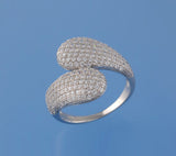 Sterling Silver Ring with Cubic Zirconia - Wing Wo Hing Jewelry Group - Pearl Jewelry Manufacturer