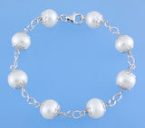 Sterling Silver Bracelet with 8.5-9.5mm Potato Shape Freshwater Pearl - Wing Wo Hing Jewelry Group - Pearl Jewelry Manufacturer