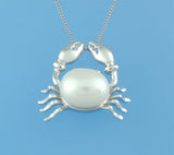 Sterling Silver Pendant with 9-9.5mm Oval Shape Freshwater Pearl - Wing Wo Hing Jewelry Group - Pearl Jewelry Manufacturer