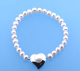 Sterling Silver Bracelet with Potato and Button Shape Freshwater Pearl - Wing Wo Hing Jewelry Group - Pearl Jewelry Manufacturer