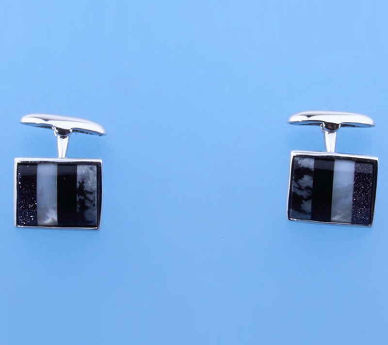 Sterling Silver Cufflink with Mother of Pearl - Wing Wo Hing Jewelry Group - Pearl Jewelry Manufacturer