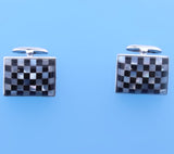 Sterling Silver Cufflink with 15.3*20.3mm Mother of Pearl - Wing Wo Hing Jewelry Group - Pearl Jewelry Manufacturer