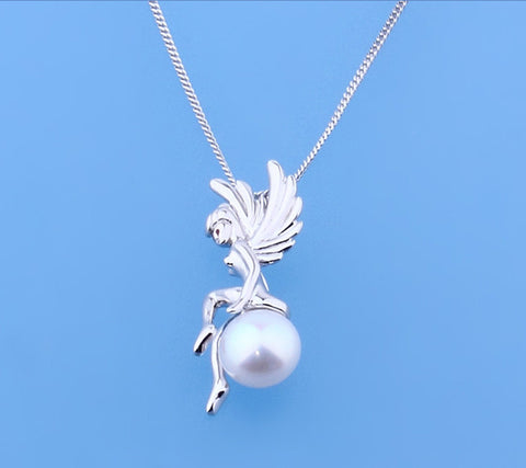 Sterling Silver Pendant with 8-8.5mm Full-Shinny Freshwater Pearl