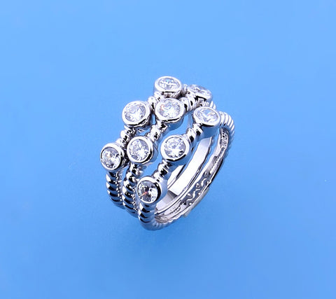 Sterling Silver Ring with Cubic Zirconia