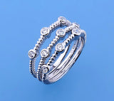 Sterling Silver Ring with Cubic Zirconia - Wing Wo Hing Jewelry Group - Pearl Jewelry Manufacturer