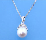 Sterling Silver Pendant with 9-9.5mm Drop Shape Freshwater Pearl - Wing Wo Hing Jewelry Group - Pearl Jewelry Manufacturer