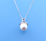 Sterling Silver Pendant with 10-10.5mm Drop Shape Freshwater Pearl - Wing Wo Hing Jewelry Group - Pearl Jewelry Manufacturer