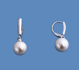 Sterling Silver Earrings with 9.5-10mm Round Shape Freshwater Pearl - Wing Wo Hing Jewelry Group - Pearl Jewelry Manufacturer