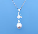 Sterling Silver Pendant with 10-10.5mm Drop Shape Freshwater Pearl - Wing Wo Hing Jewelry Group - Pearl Jewelry Manufacturer