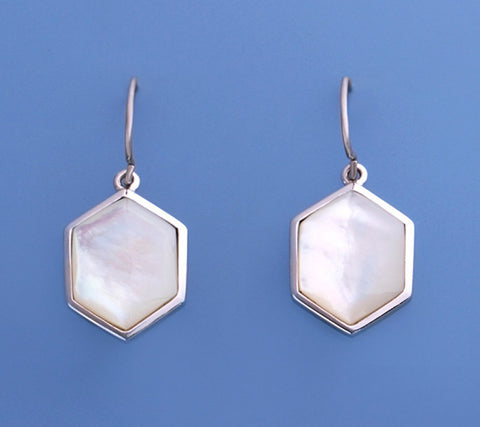 Sterling Silver Earrings with Mother of Pearl