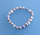Baroque Shape Freshwater Pearl Bracelet with Spacer - Wing Wo Hing Jewelry Group - Pearl Jewelry Manufacturer