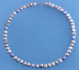 Sterling Silver Necklace with Baroque Shape Freshwater Pearl - Wing Wo Hing Jewelry Group - Pearl Jewelry Manufacturer