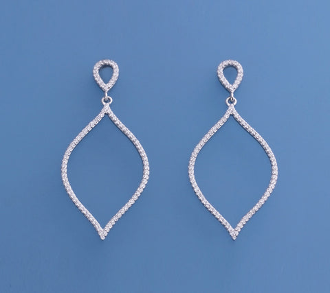 Sterling Silver Earrings with Cubic Zirconia