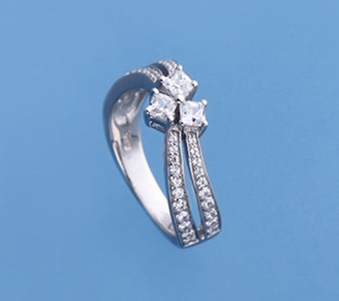 Sterling Silver Ring with Cubic Zirconia