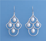 Sterling Silver Earrings and 5.5-6mm Oval Shape Freshwater Pearl - Wing Wo Hing Jewelry Group - Pearl Jewelry Manufacturer