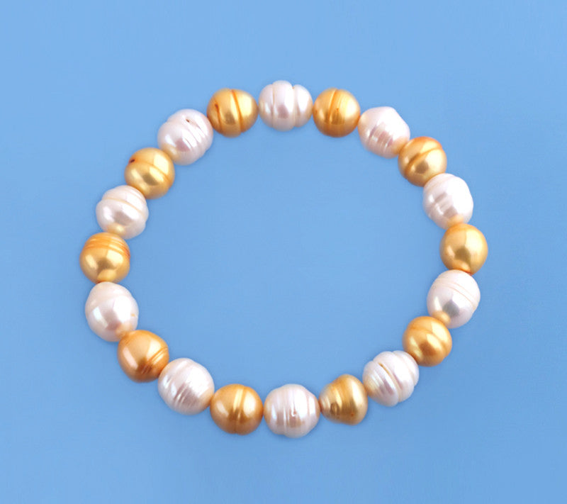 8-9mm Ringed Shape Freshwater Pearl Bracelet - Wing Wo Hing Jewelry Group - Pearl Jewelry Manufacturer