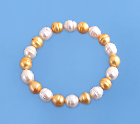 8-9mm Ringed Shape Freshwater Pearl Bracelet