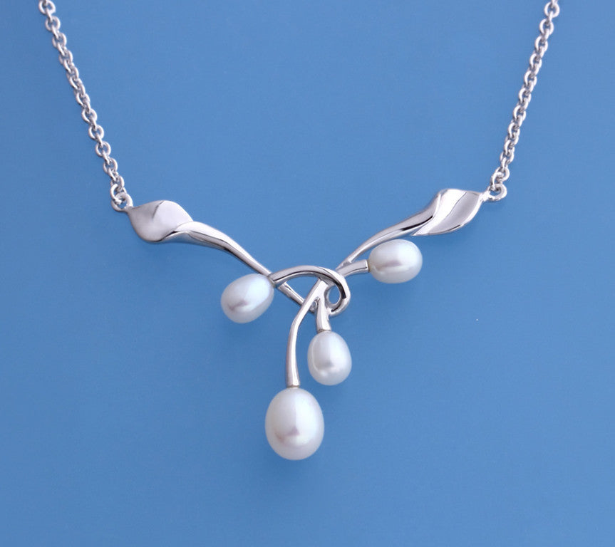 Sterling Silver Pendant with Drop Shape Freshwater Pearl - Wing Wo Hing Jewelry Group - Pearl Jewelry Manufacturer