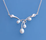 Sterling Silver Pendant with Drop Shape Freshwater Pearl - Wing Wo Hing Jewelry Group - Pearl Jewelry Manufacturer