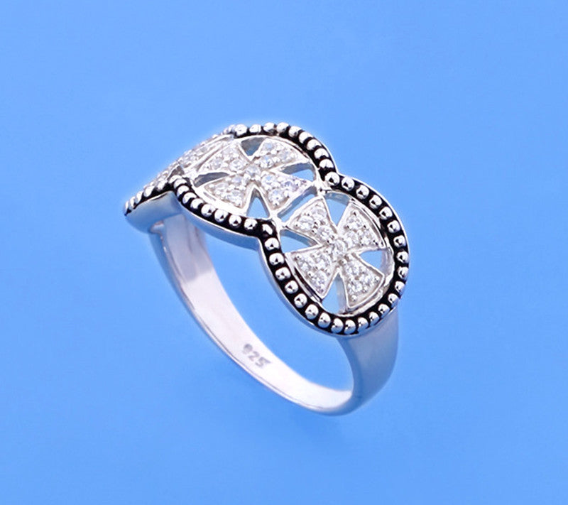 Sterling Silver Ring with Cubic Zirconia - Wing Wo Hing Jewelry Group - Pearl Jewelry Manufacturer