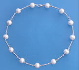 Sterling Silver Necklace with 10.5-11.5mm Potato Shape Freshwater Pearl - Wing Wo Hing Jewelry Group - Pearl Jewelry Manufacturer