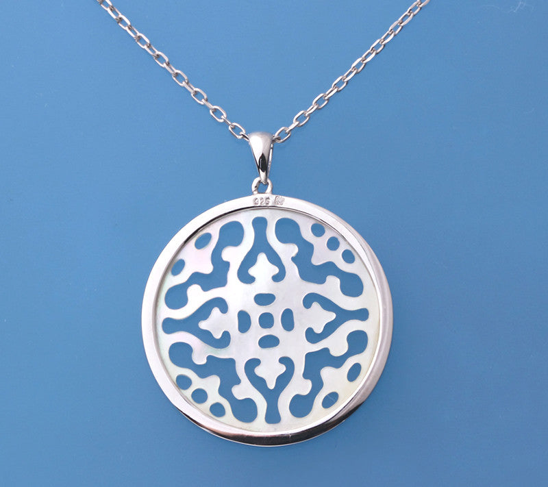 Sterling Silver Pendant with Mother of Pearl - Wing Wo Hing Jewelry Group - Pearl Jewelry Manufacturer