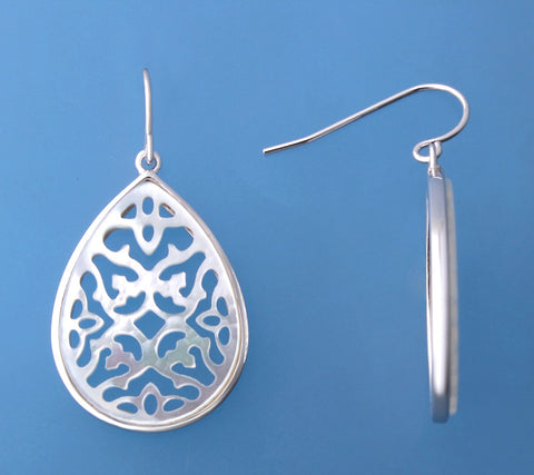 Sterling Silver Earrings with Mother of Pearl