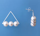 Sterling Silver Earrings with 7.5-8mm Potato Shape Freshwater Pearl - Wing Wo Hing Jewelry Group - Pearl Jewelry Manufacturer