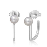 korea style jewelry pearl silver modern earrings gold